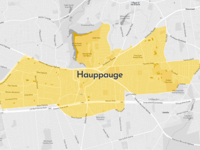Map of Hauppauge NY