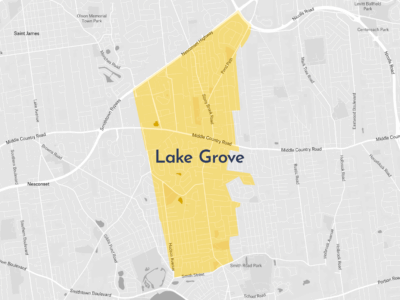 Map of Lake Grove NY