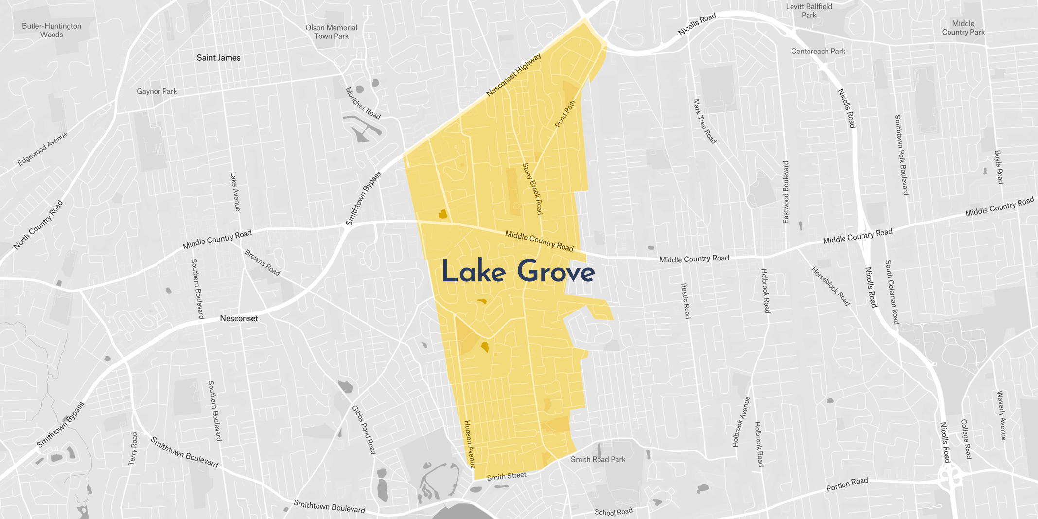 Map of Lake Grove NY