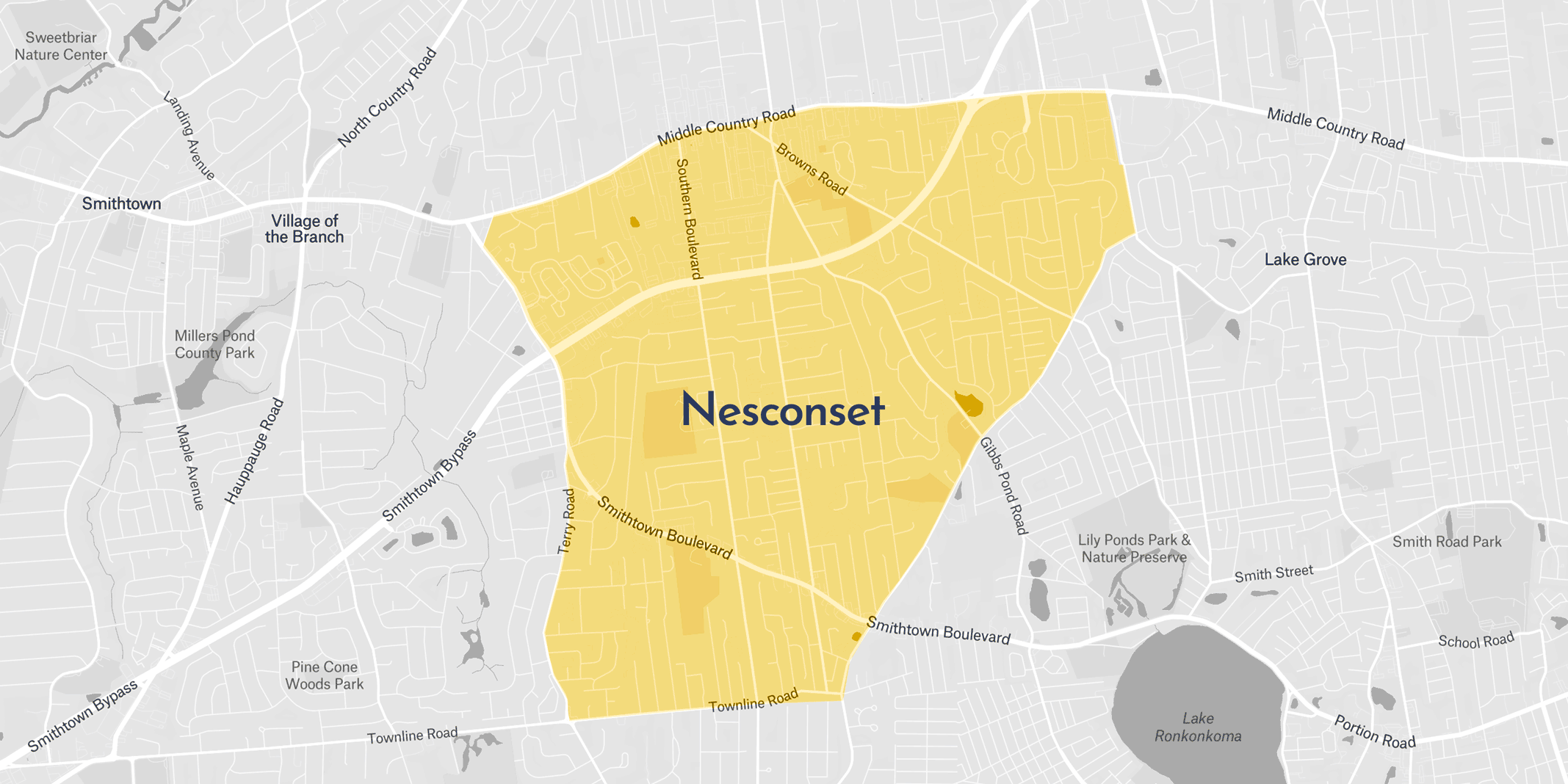 Map of Nesconset NY