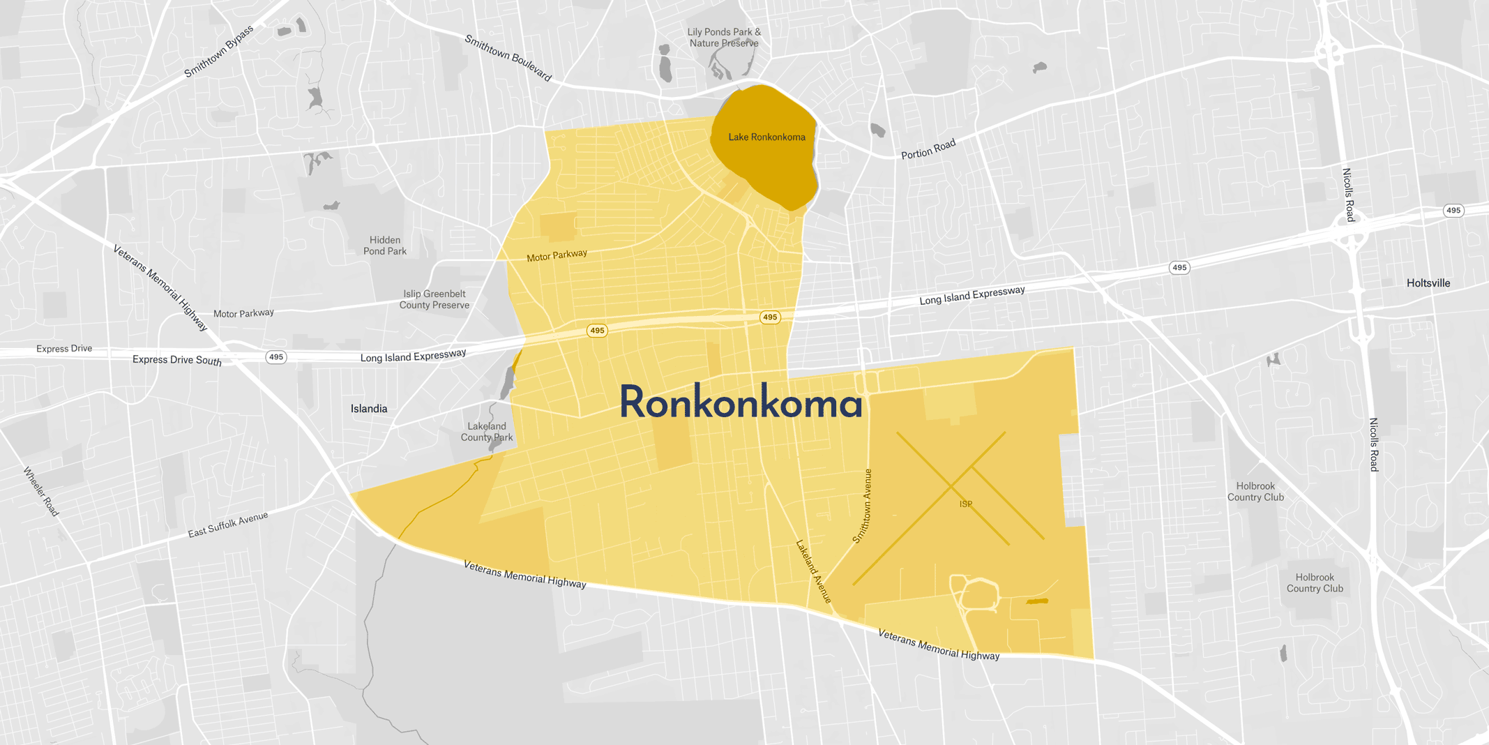 Map of Ronkonkoma NY