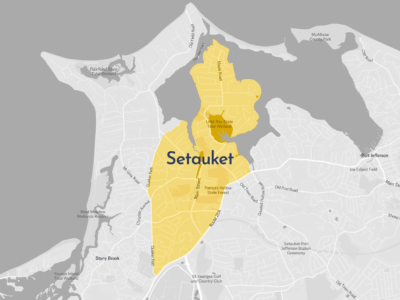 Map of Setauket NY