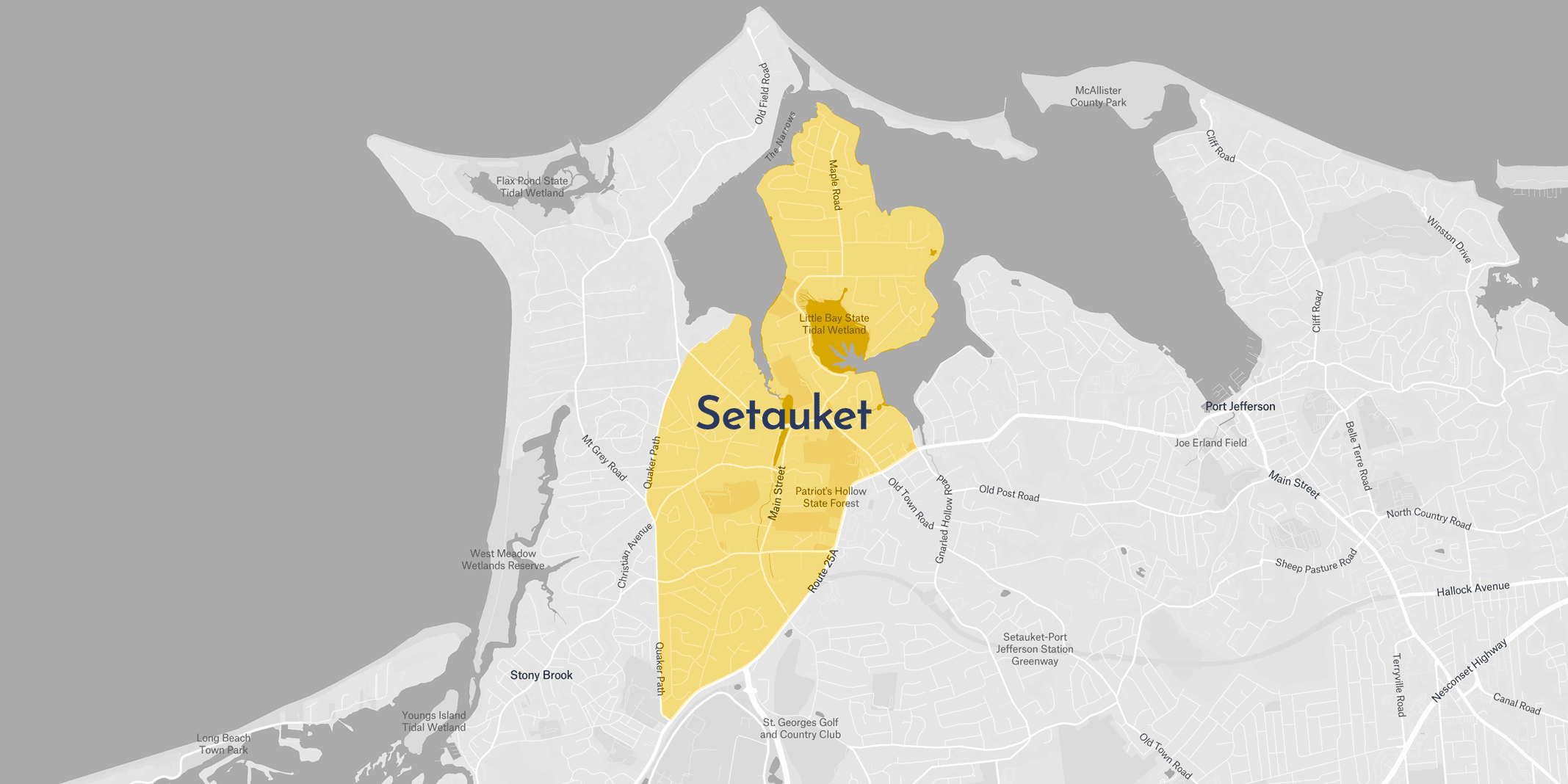 Map of Setauket NY
