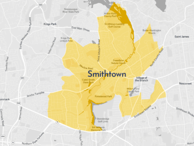 Map of Smithtown NY