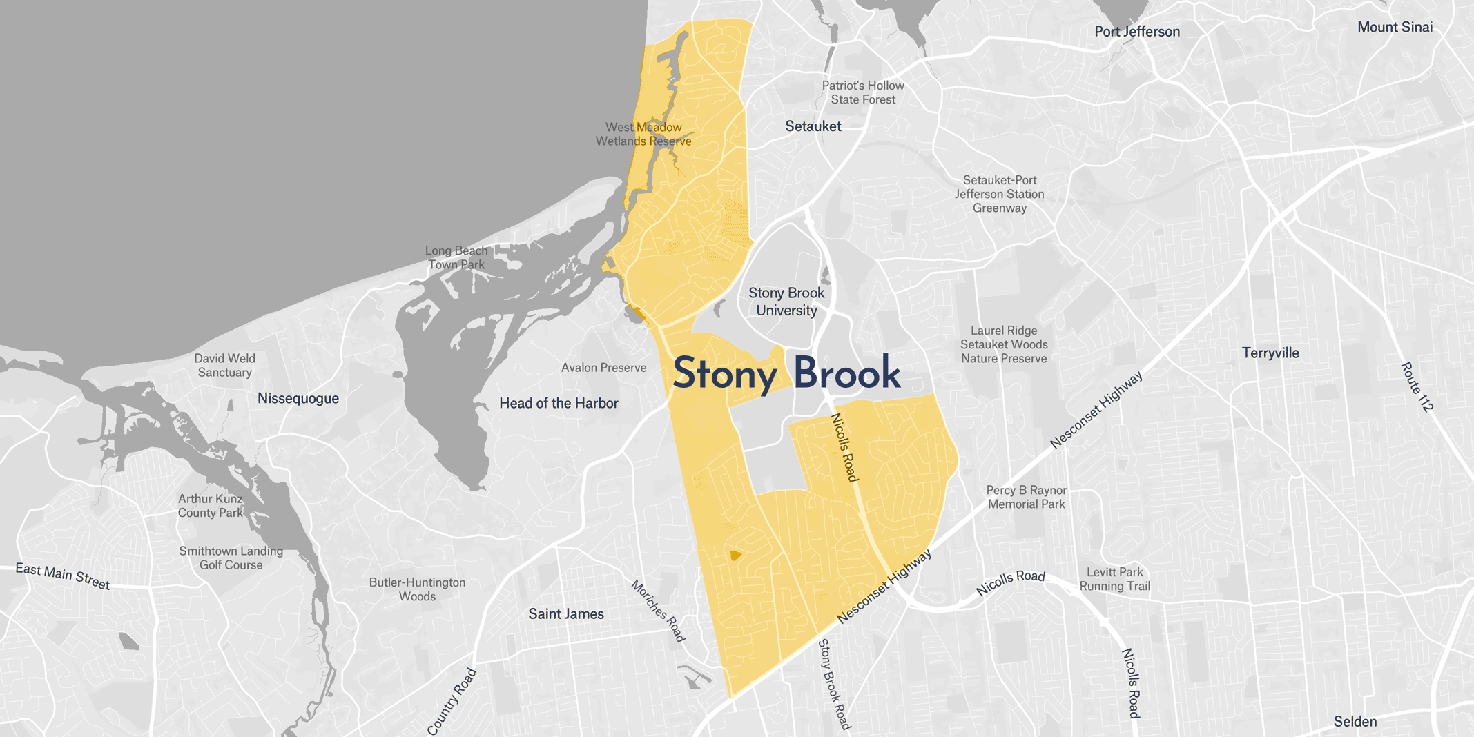 Map of Stony Brook NY